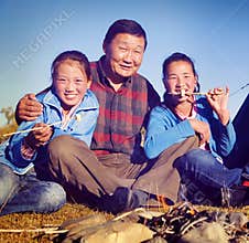 Asian Family Ethnicity Culture Enjoyment Independent Concept