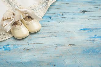 Elegant baby clothes background