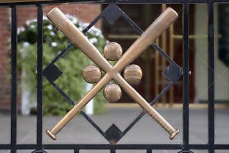 Crossed Baseball Bats