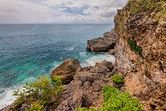 Kubu Beach beautiful cliff and ocean