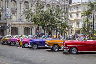 Vintage American cars near Central Park, Havana, Cuba #6