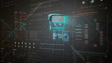 Security camera concept surveillance, Home security iot technology 1.