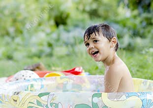 Little boy playing