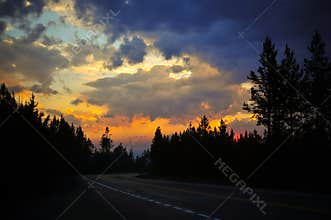 Sunset Road at Yellowstone