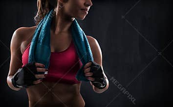 Woman after gym workout