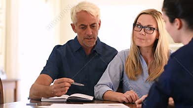 Senior couple handshake