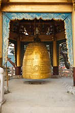 Buddhist bell in temple
