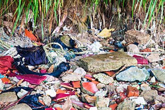 Dump site photo for promotion of recycle project for better environment