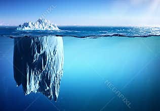 Iceberg Floating On Sea - Appearance And Global Warming