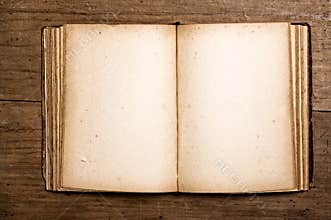 Open vintage book.