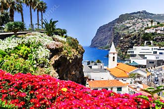 Camara de Lobos, small fisherman village on Madeira island