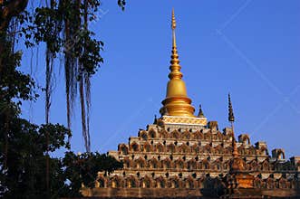 Shan Style Buddhist Temple in Mae Sot, Thailand