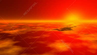 Sunset earth atmosphere