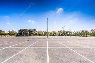 Empty parking lot