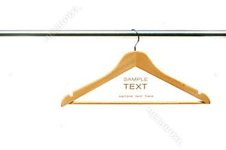 Coat hanger on clothes a rail