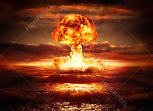Explosion nuclear bomb