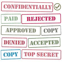 Stamp Set, vector illustration.