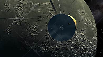 Cassini orbiter passing Moon