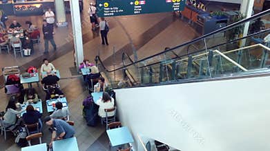 Top shot of food court at YVR airport