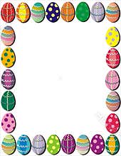 colorful patterned Easter eggs