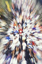 Blurred motion of 17th Marine Marathon, Washington, DC