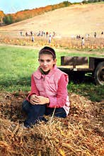 Tween at pumpkin patch