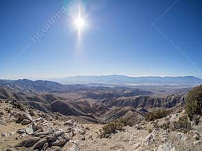 Joshua Tree National Park. Keys View. San Andreas Fault.