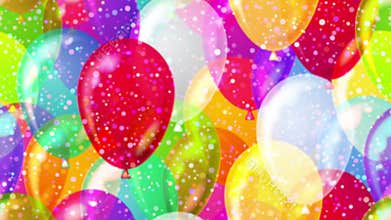 Flying balloons, seamless loop