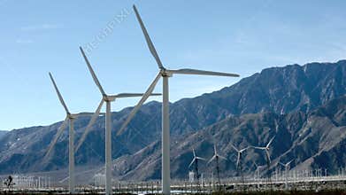 Wind powered generators near Palm Springs, CA