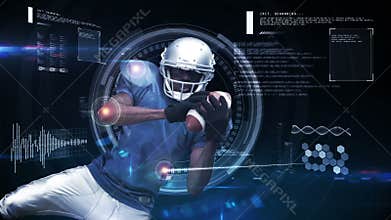Futuristic technology tracking athletes movements