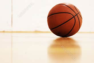 Basketball on court