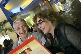 Couple in a restaurant