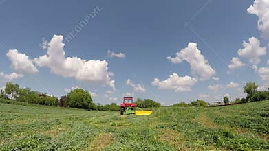 Harvest time in the summer movie with sound