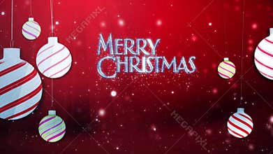 Merry Christmas Swinging Ornaments in Red