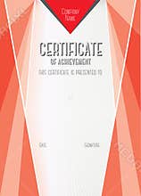 Modern Certificate of Achievement. Vector template