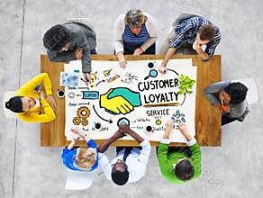 Customer Loyalty Service Support Care Trust Casual Concept