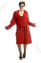 Having fun in bathrobe