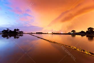 Reflection sunrise in Bukit Mertajam Penang