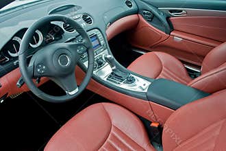 Luxury sport car interior