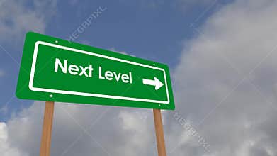 Next level road sign