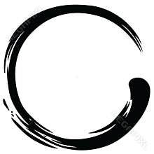 Zen Circle Paint Brush Stroke Vector