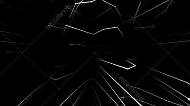 Generative Visuals for VJ. Digital Landscape - White Lines From Above.