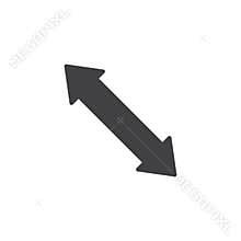 Divergent arrows vector icon