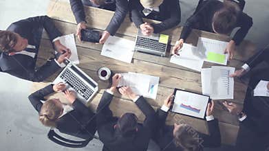 Business people working together