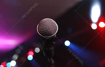 Karaoke microphone in a disco