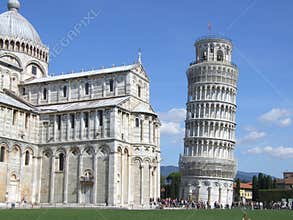 The leaning tower of Pisa and the Duomo