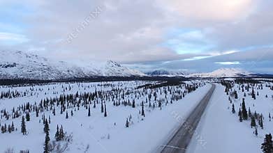 Aerial Elevation Northern Territory North America Alaska Mountains