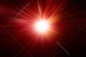 Blurred composition with radial light rays flash ligh