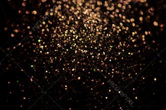 Black glitter sparkle background. Black friday shiny pattern with sequins. Christmas glamour luxury pattern, black