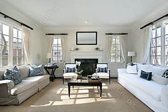 Living room in luxury home